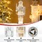 Set of 2 12.5"H Lighted Acrylic Crystal Nutcracker Figurine Waterglobe
